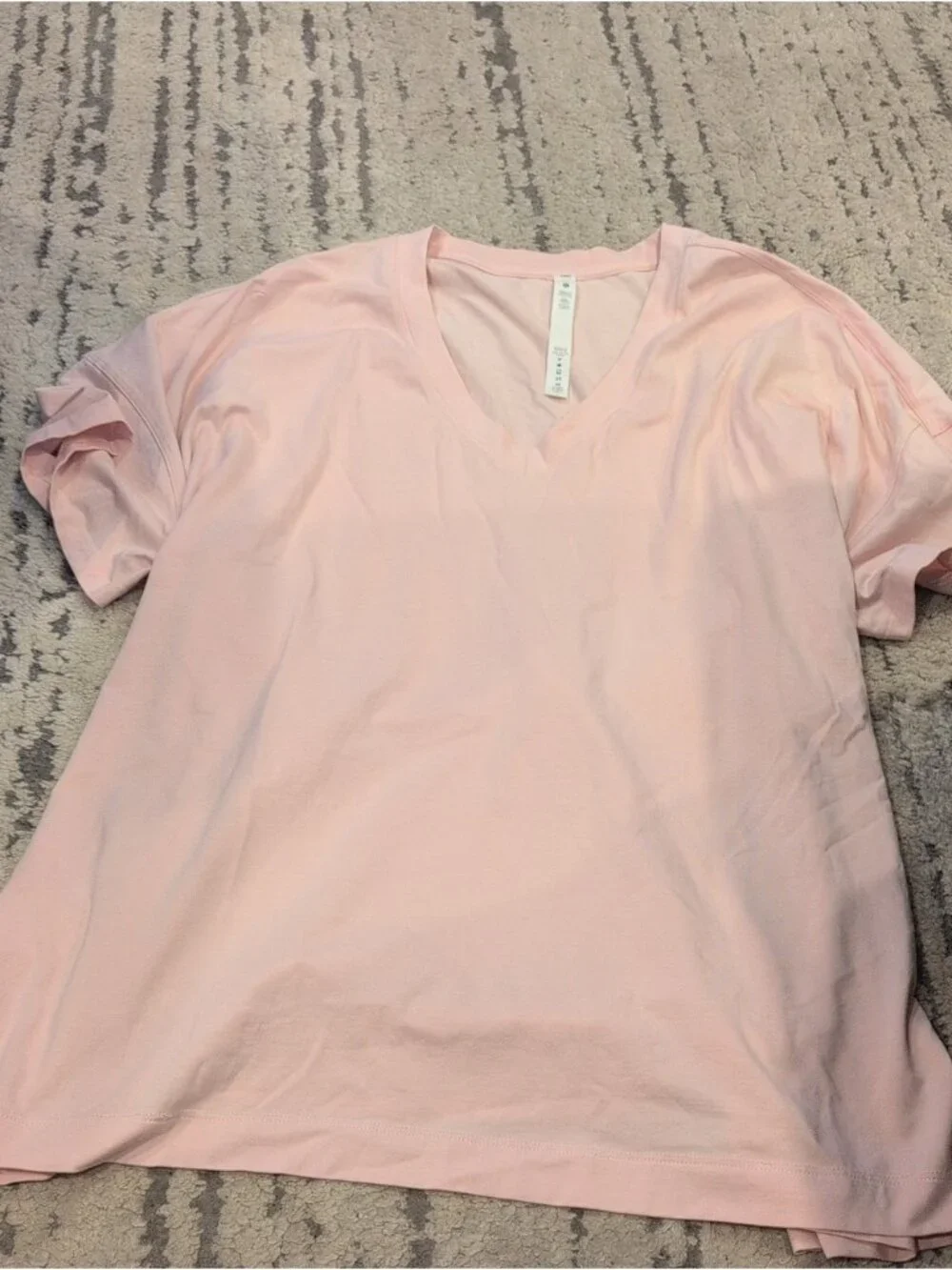 Lululemon Side Tie V-Neck T-Shirt Pink Mist